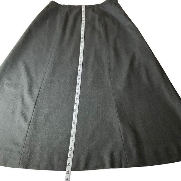 Carlisle Maxi Skirt Dark Grey A-Line Wool Spandex Blend Charcoal Women Size 14 - Picture 5 of 13